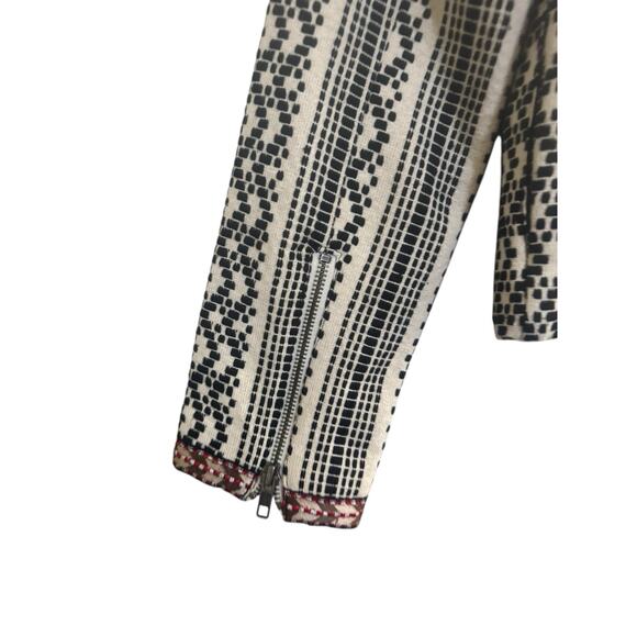 TulaRosa Studded Embroidered Front Zip Womens Small Jacket Art To Wear #6417 - Picture 3 of 16